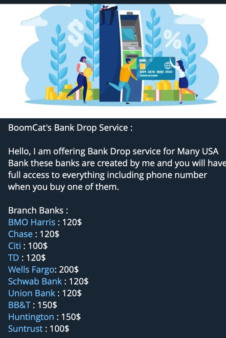 Bank open-up service costs.
